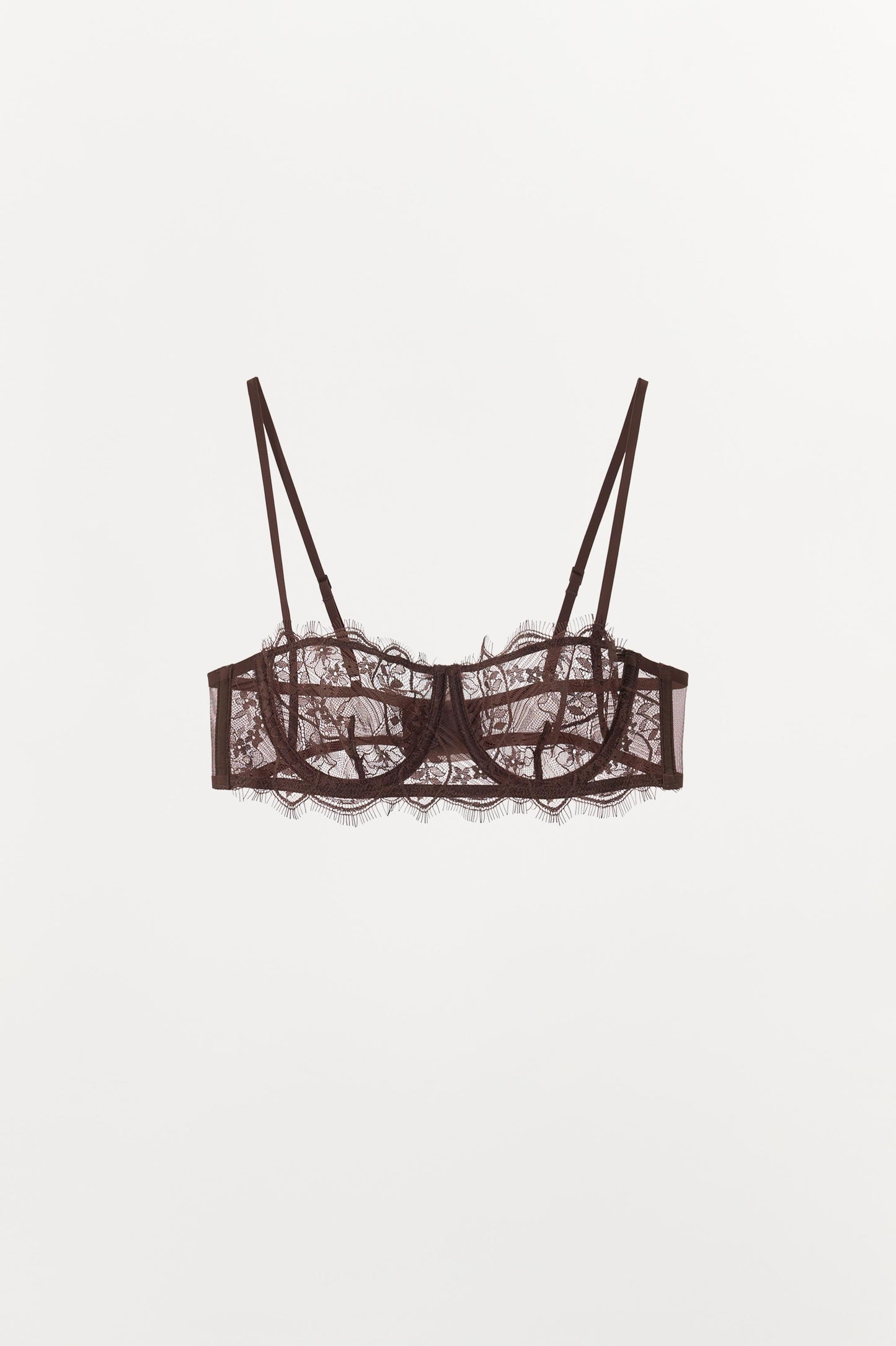 FLORAL EMBROIDERED LACE UNDERWIRE BRALETTE