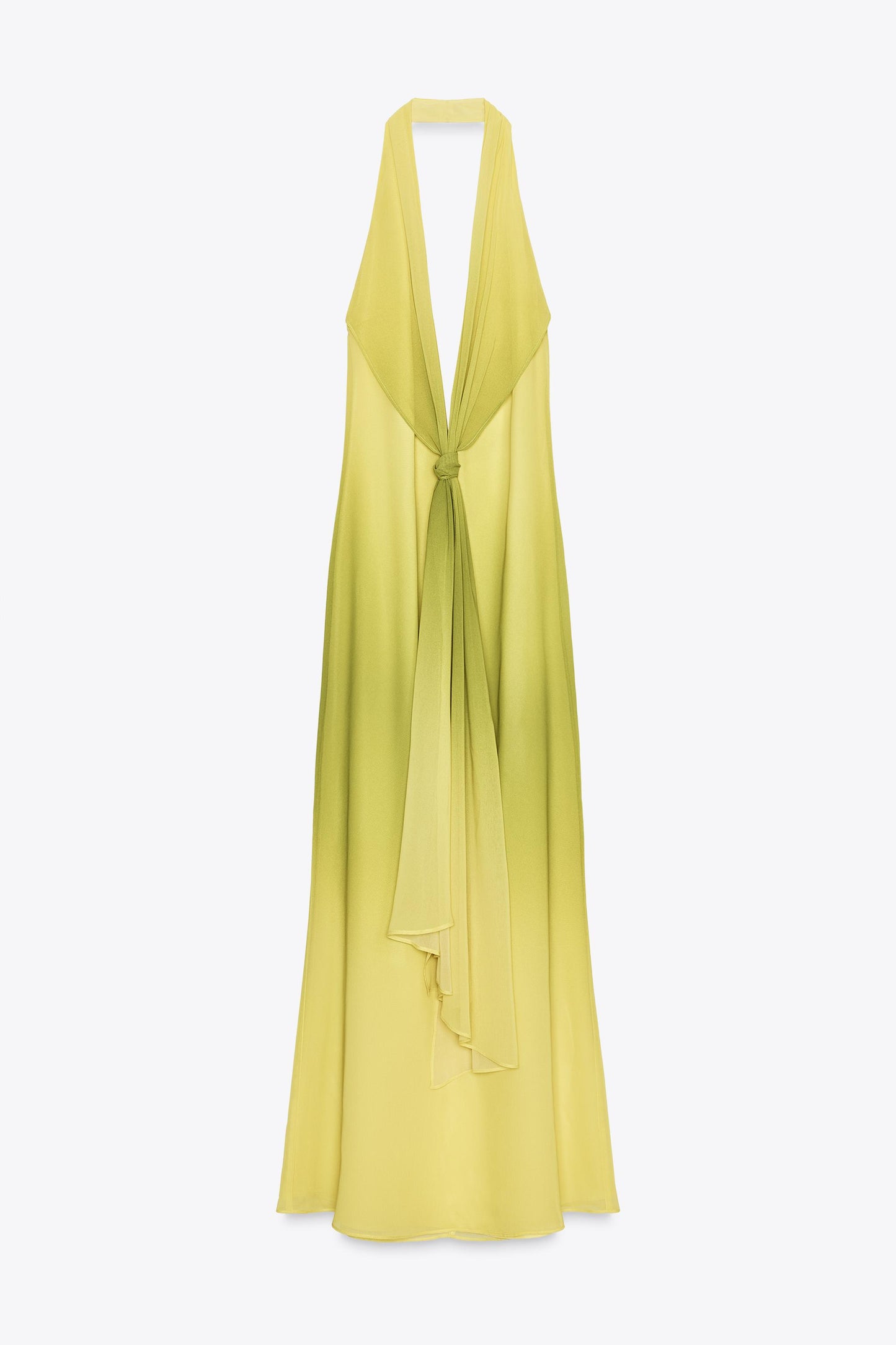 PRINTED KNOT LONG DRESS