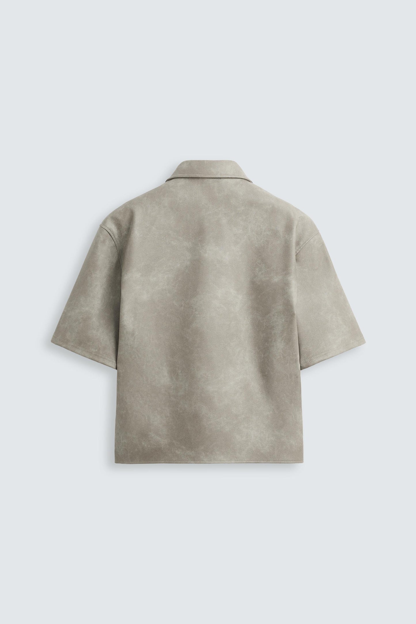 FAUX LEATHER OVERSHIRT