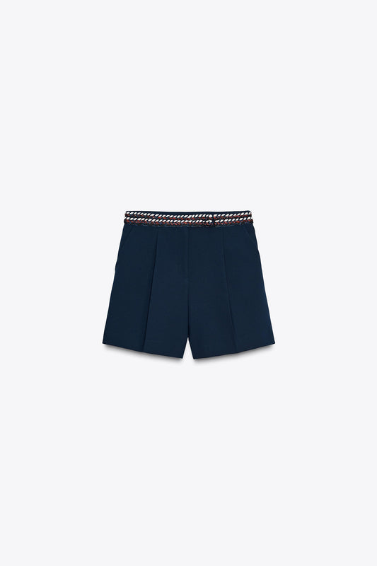 FANCY PIPED TRIM SHORTS
