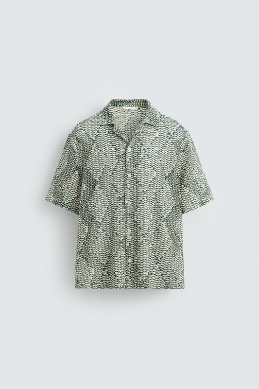 TEXTURED CROCHET SHIRT