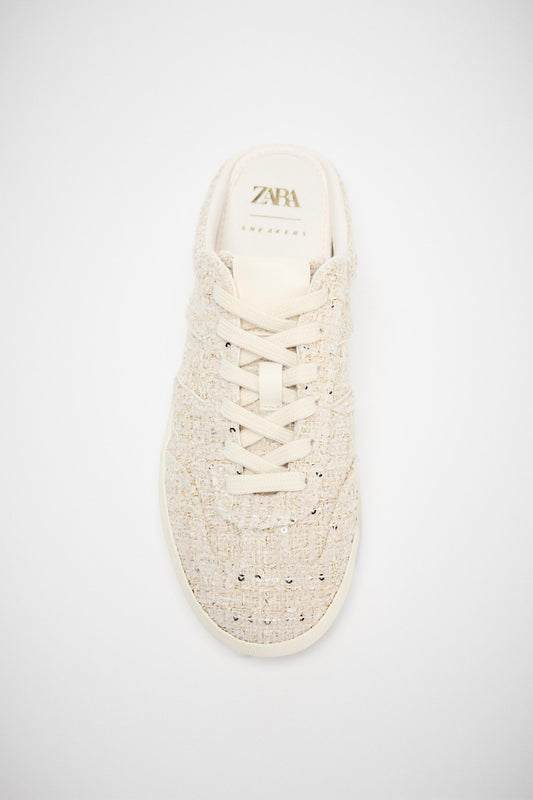 FABRIC COLLAPSIBLE HEEL SNEAKERS