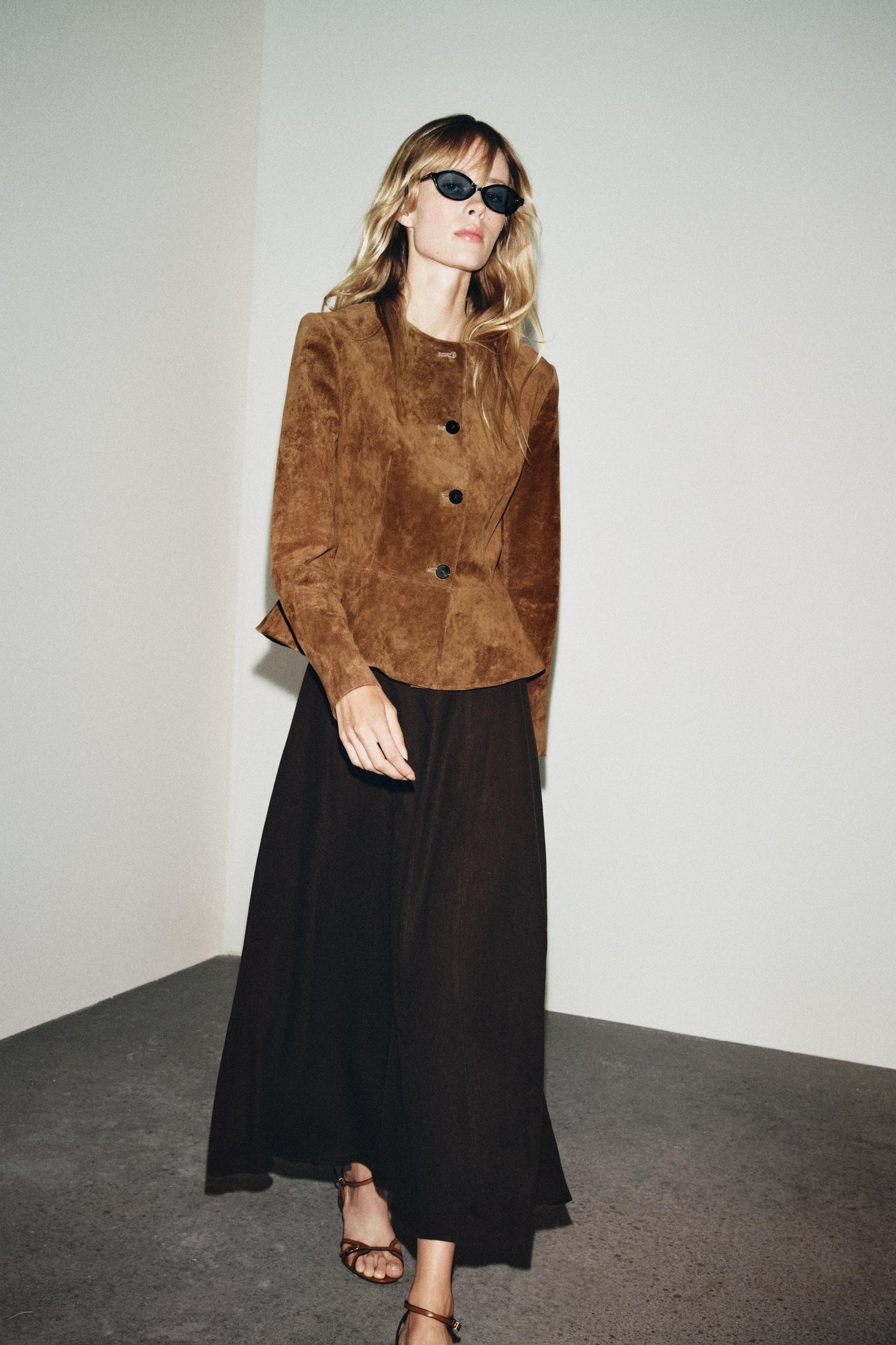 LINEN MIDI SKIRT