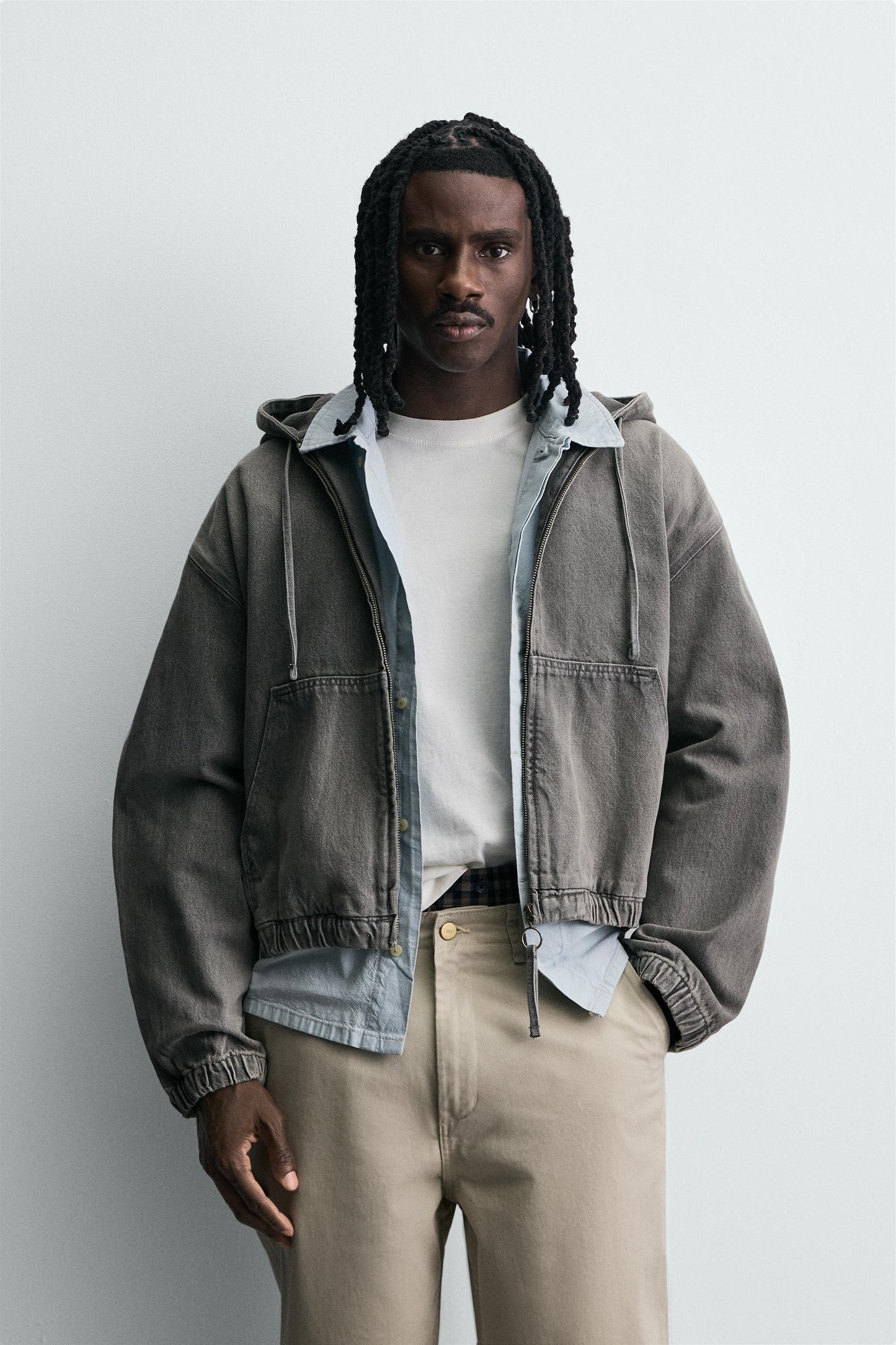 WASHED HOODED JACKET