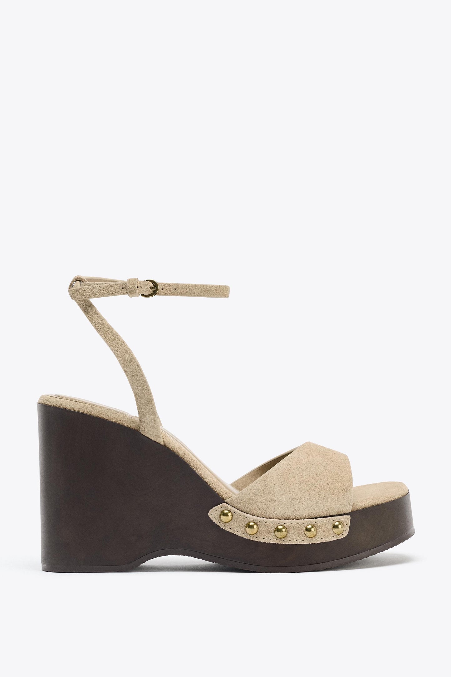 STUDDED SUEDE SANDALS