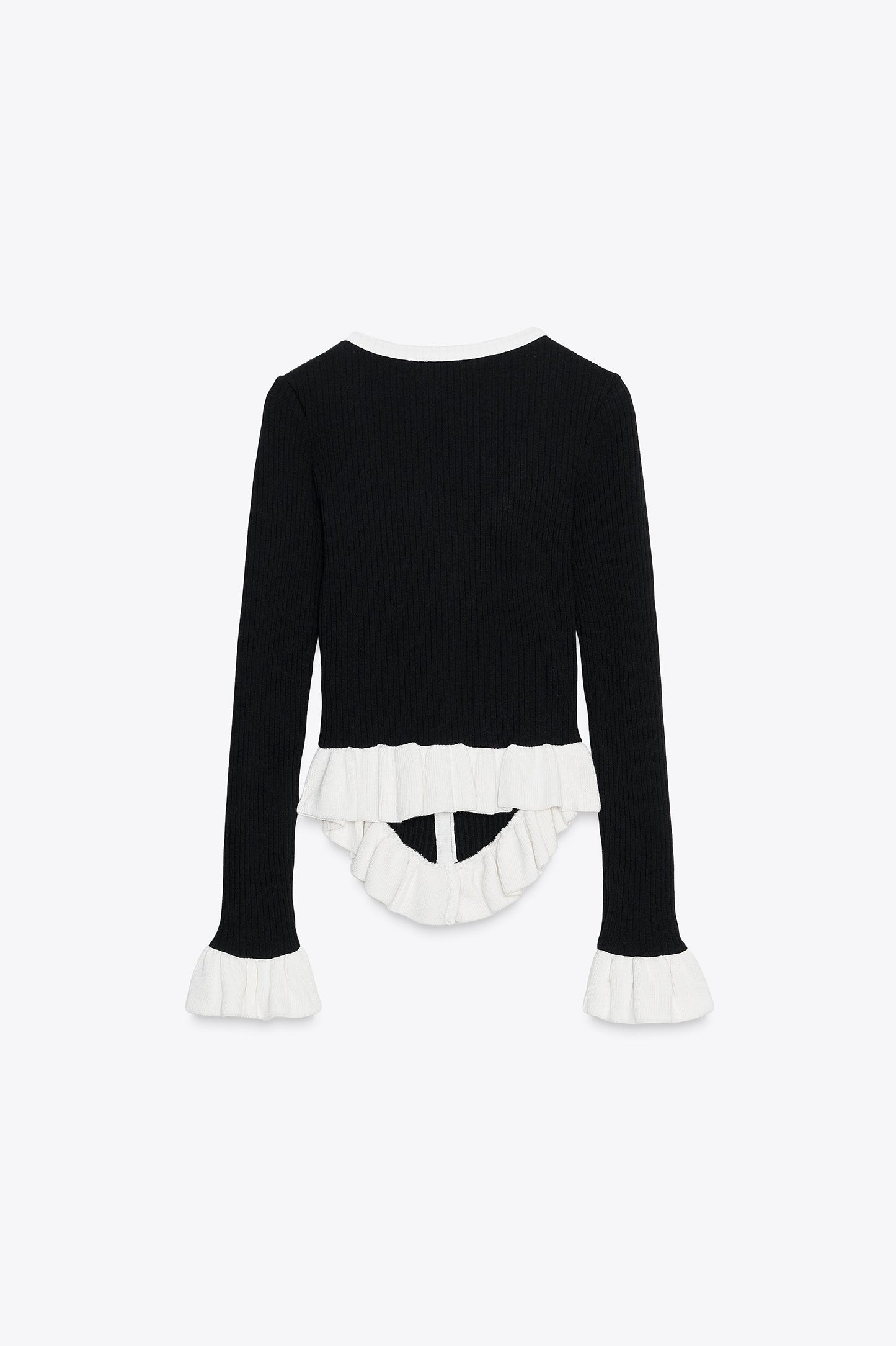 CONTRAST RUFFLE JACKET