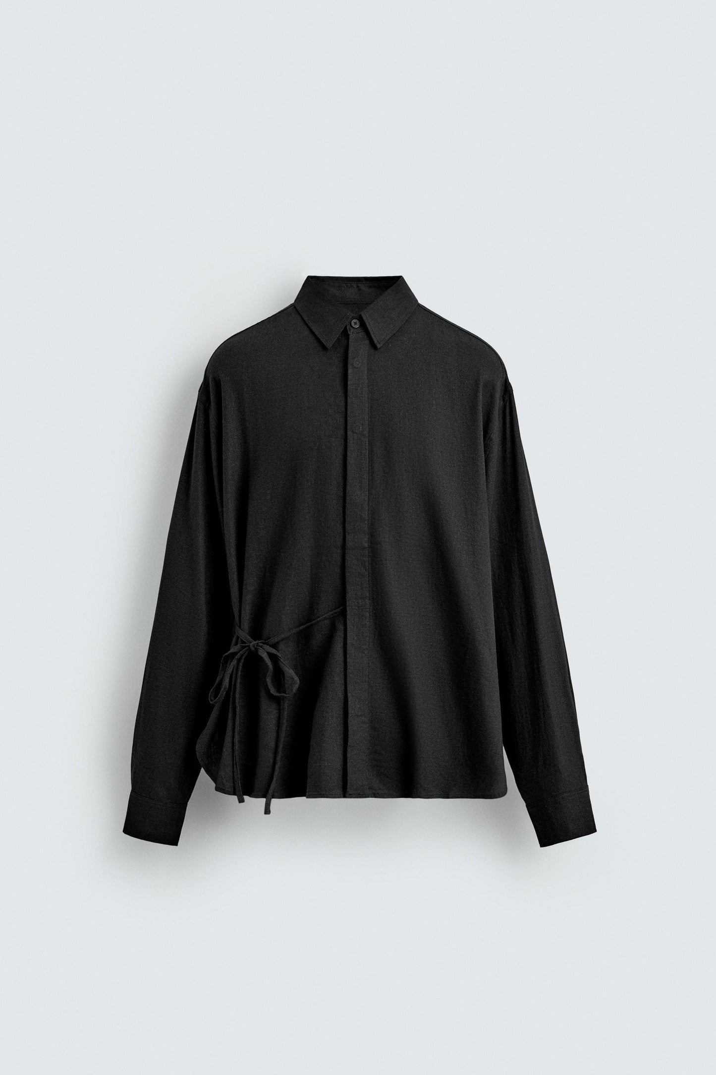 LINEN - VISCOSE TIE SHIRT