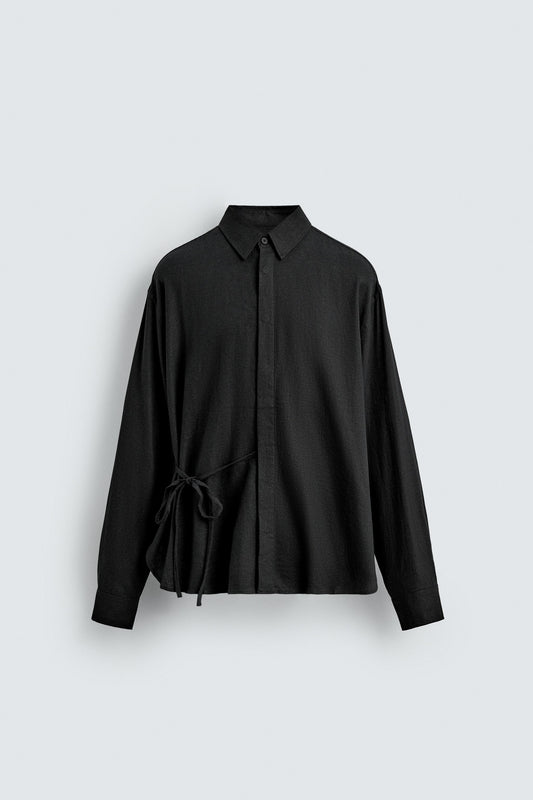 LINEN - VISCOSE TIE SHIRT