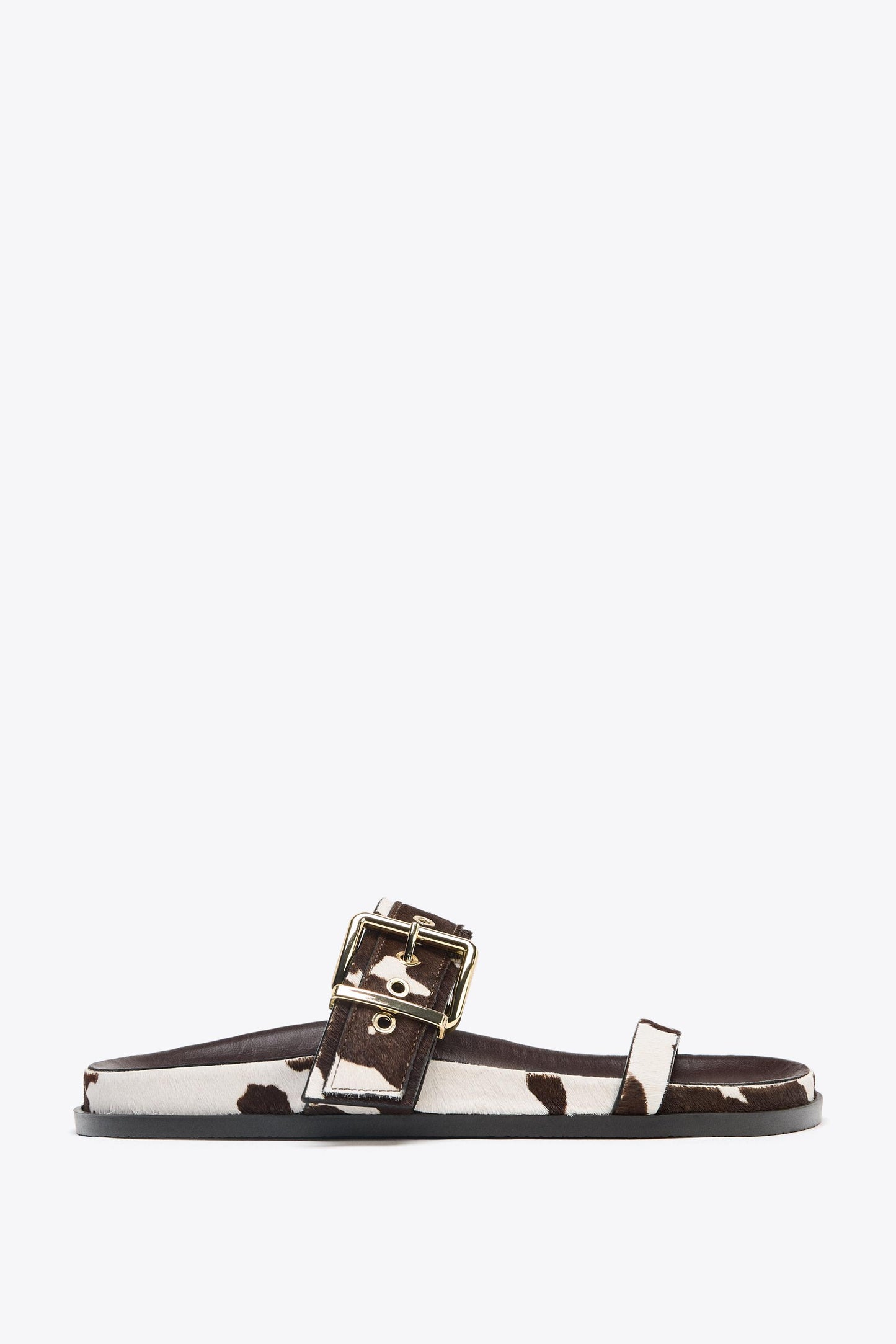 ANIMAL PRINT LEATHER SANDALS
