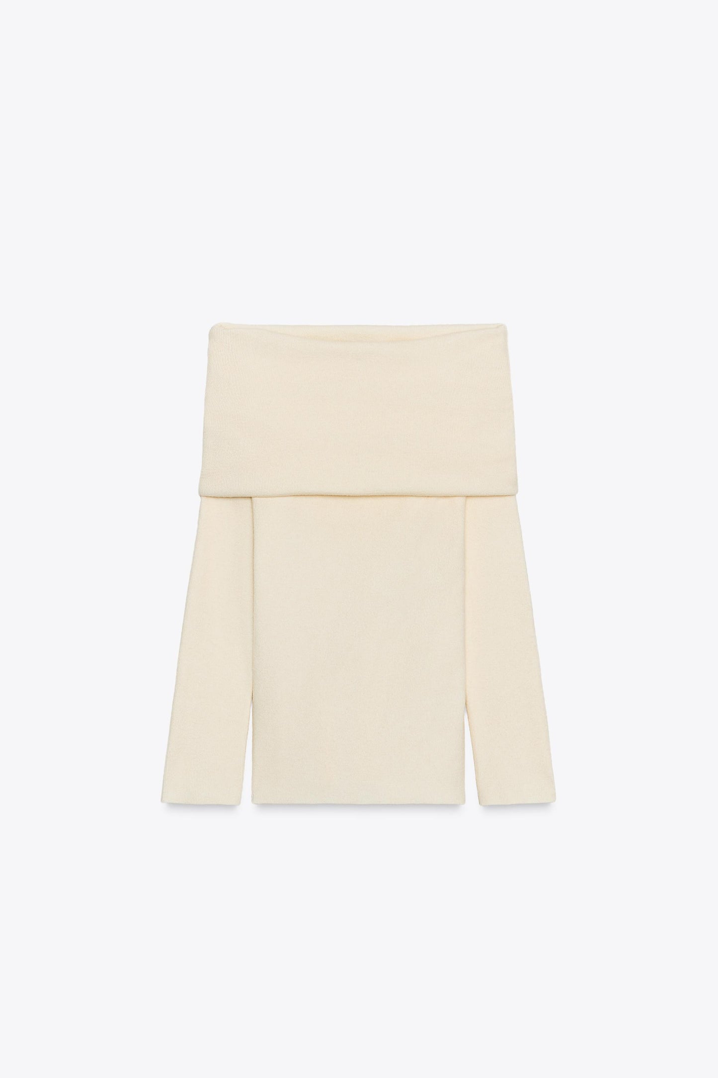 RUCHED STRAPLESS KNIT TOP