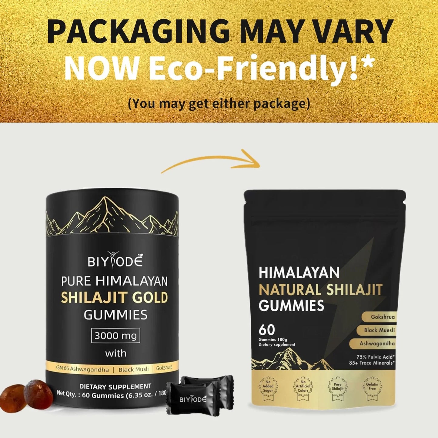 Himalayan Shilajit Gummies | With Ashwagandha, Gokshura & other herbs | No added sugar | 60 Gummies