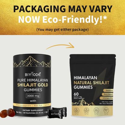 Himalayan Shilajit Gummies | With Ashwagandha, Gokshura & other herbs | No added sugar | 60 Gummies