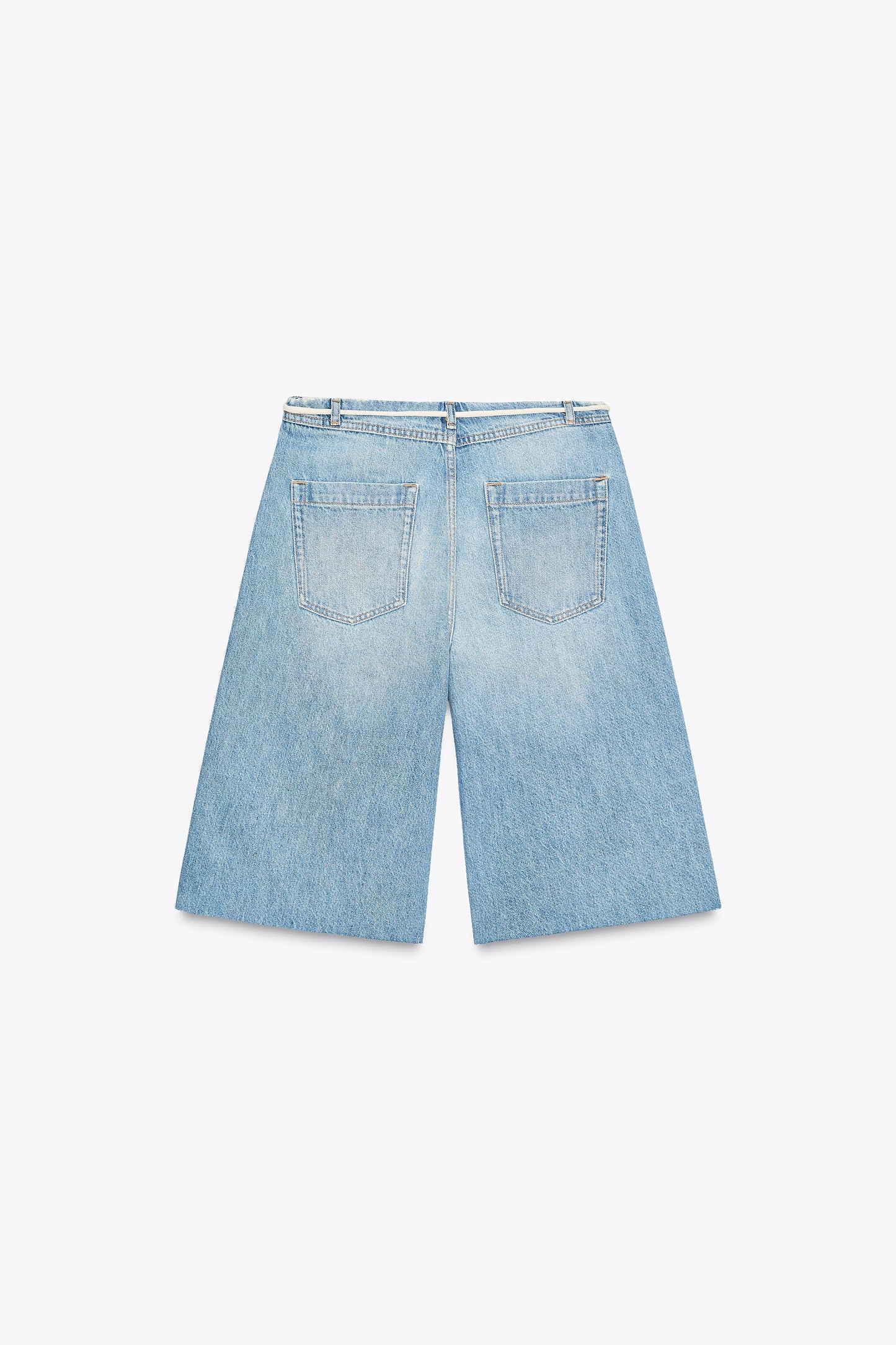 ZW COLLECTION LOW-RISE DENIM BERMUDA SHORTS