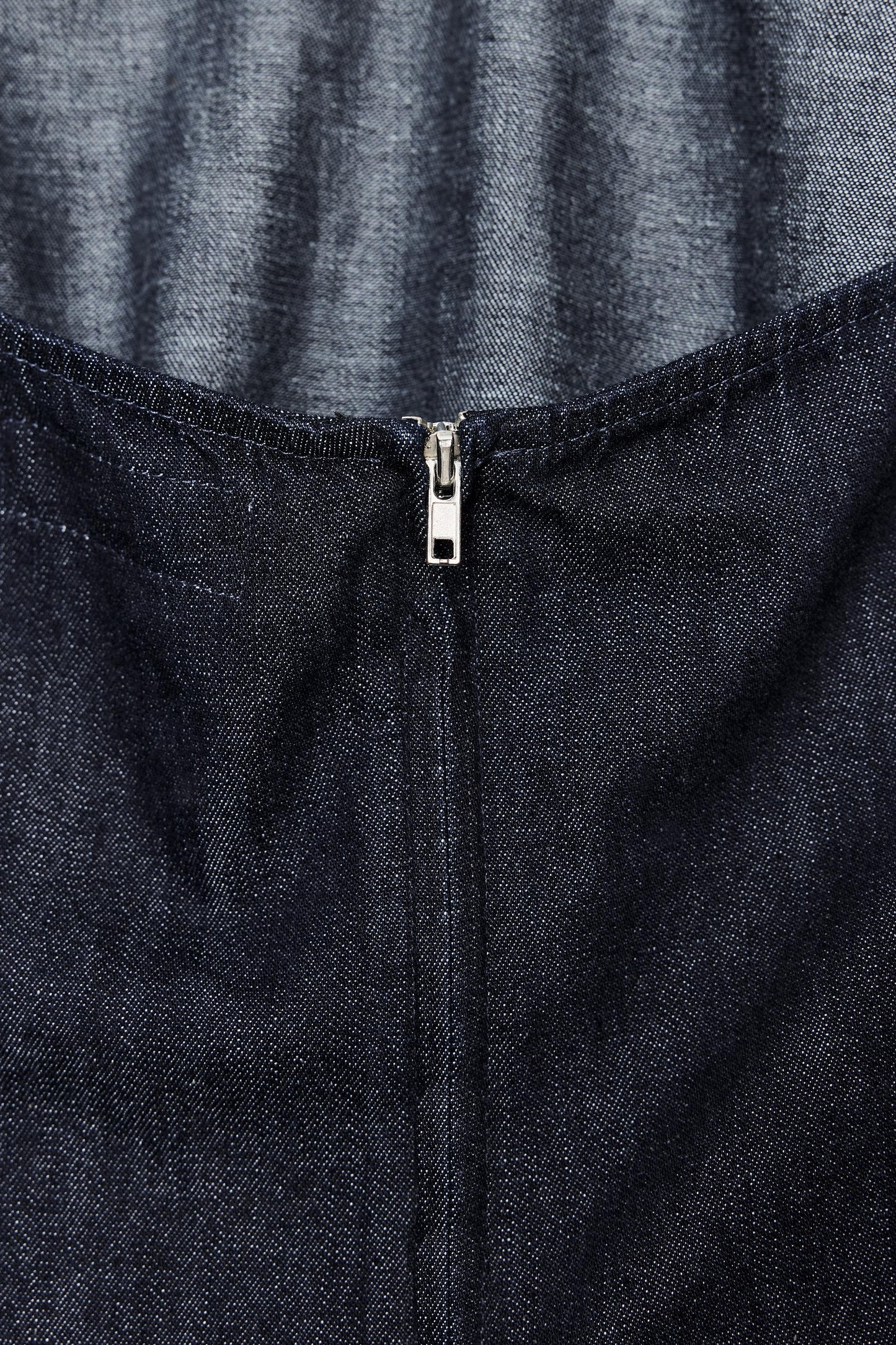 DENIM HALTER TOP TRF