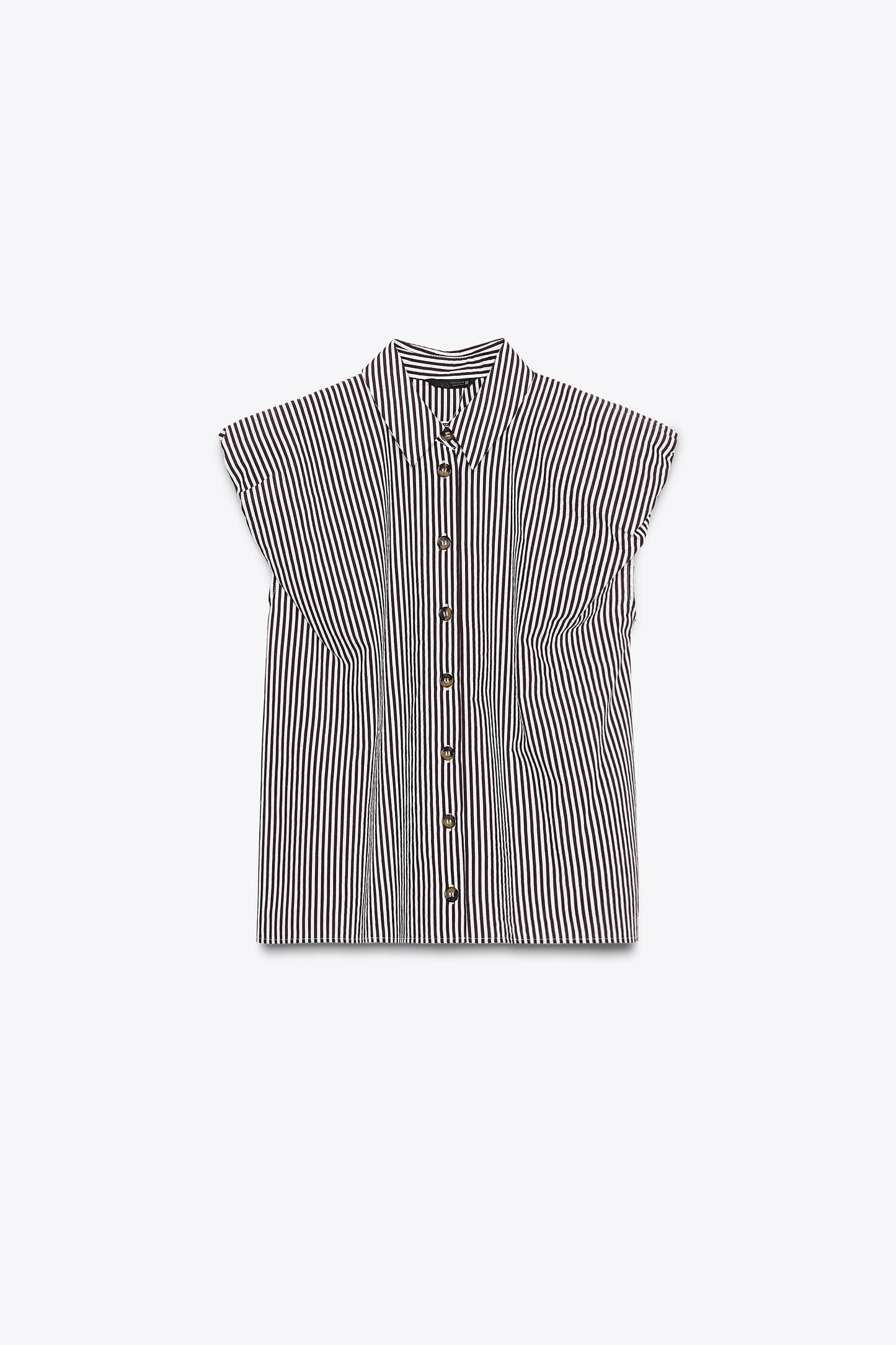 STRIPED SLEEVELESS SHIRT