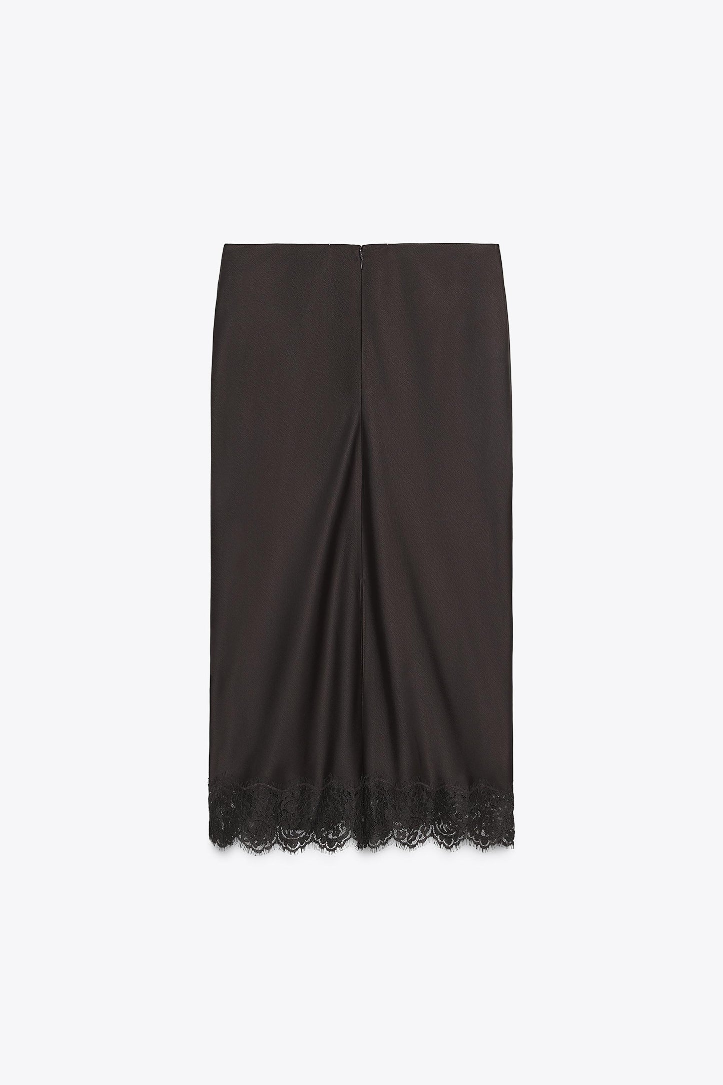 SATIN EFFECT LACE SKIRT ZW COLLECTION