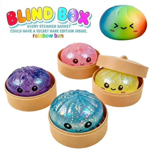 Extra Large Dumpling Squishy Stress Relief Toy, Soft TPR, Random Style, Valentine & Easter Gift for Kids Anime Design Silicone