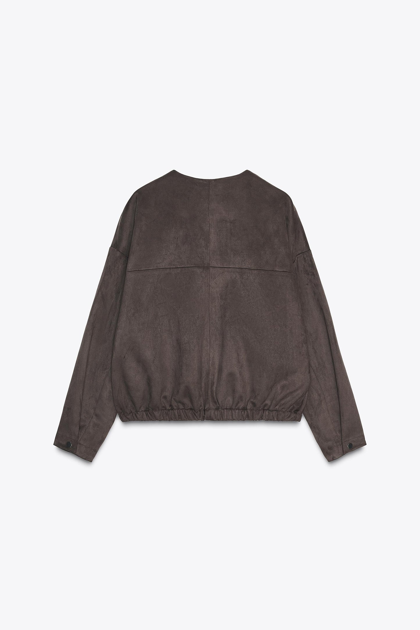 FAUX SUEDE BOMBER JACKET