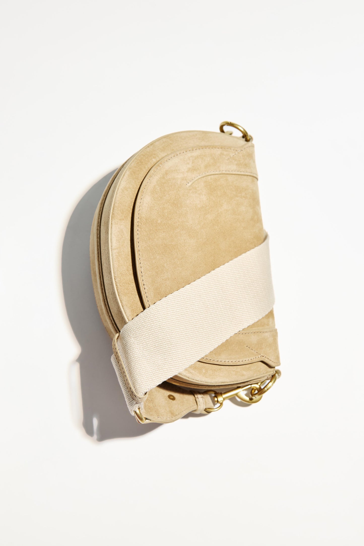 DOUBLE HANDLE LEATHER CROSSBODY BAG