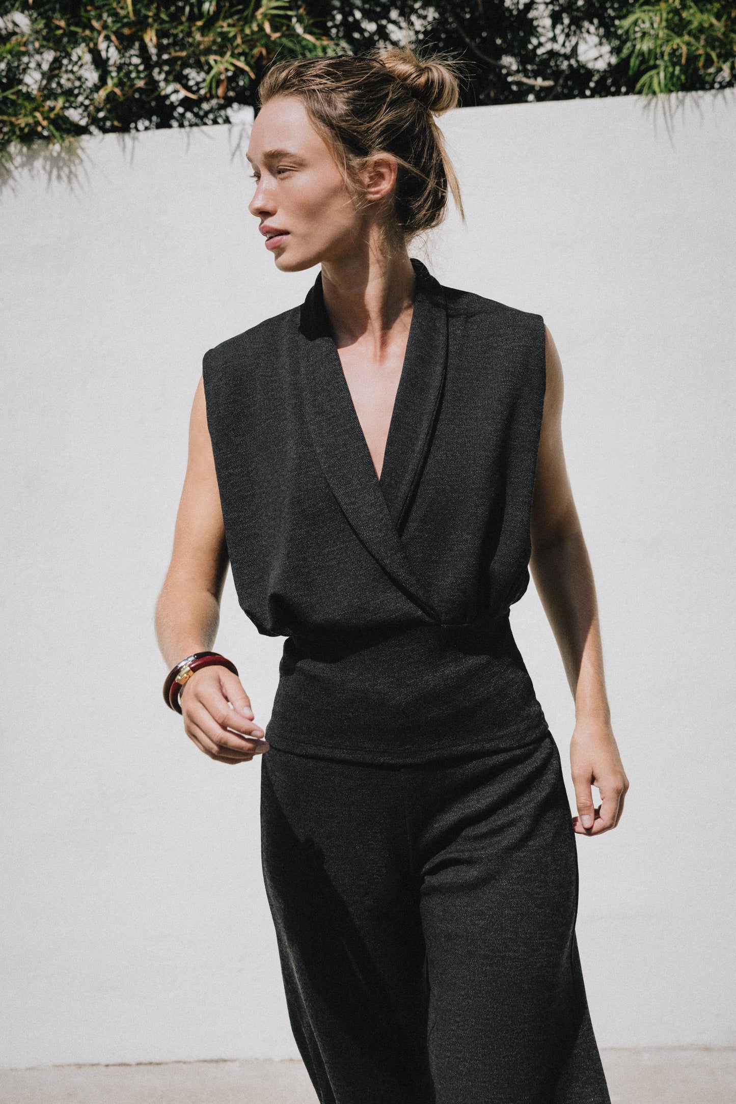 SURPLICE PIQUÉ TOP