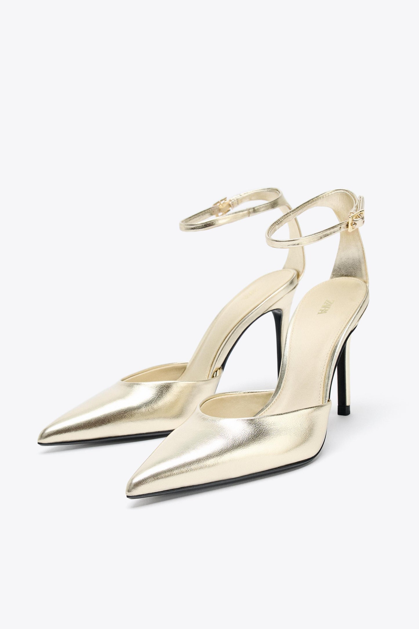 METALLIC EFFECT HEELED SHOES