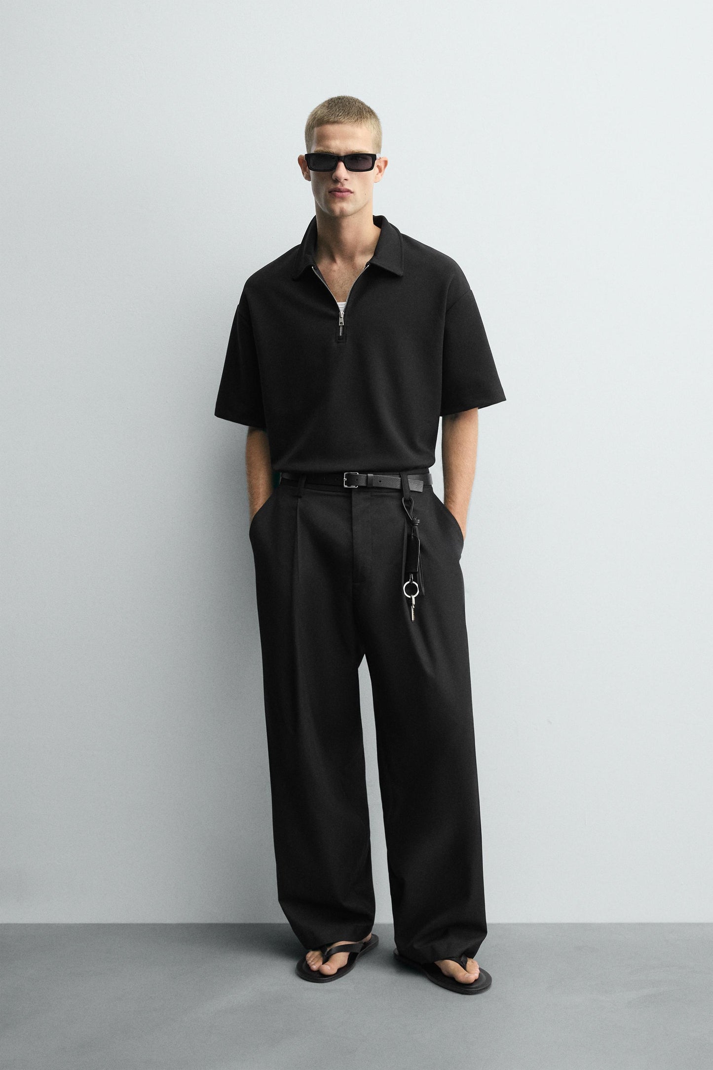 INTERLOCK ZIP POLO SHIRT