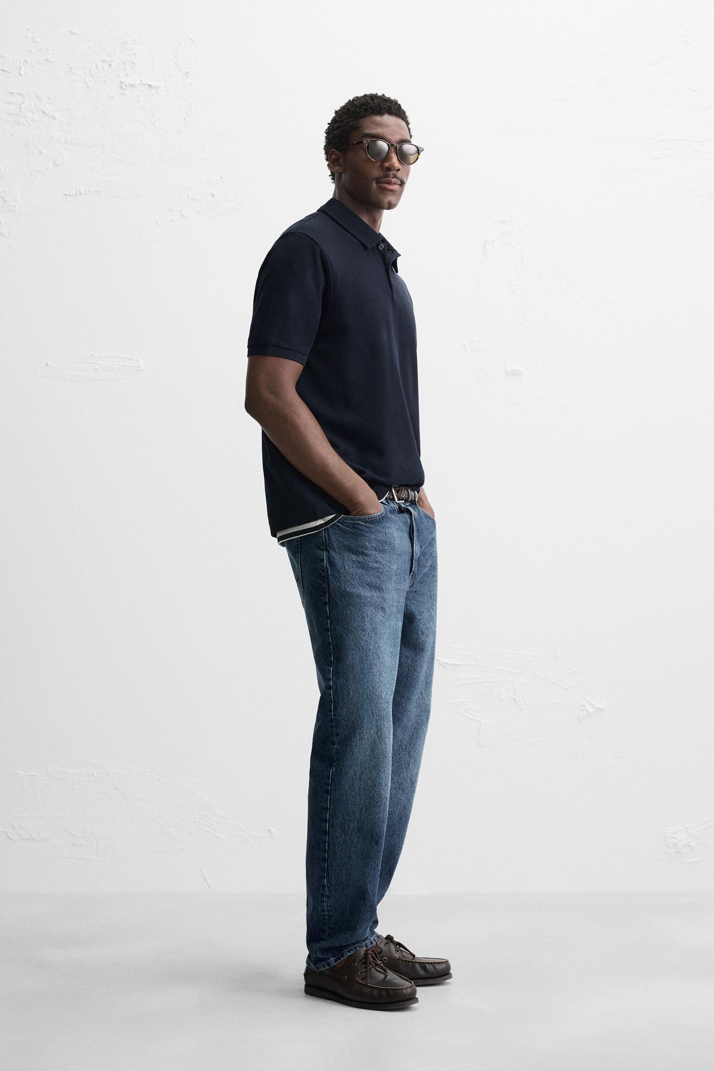 BASIC TEXTURED POLO SHIRT