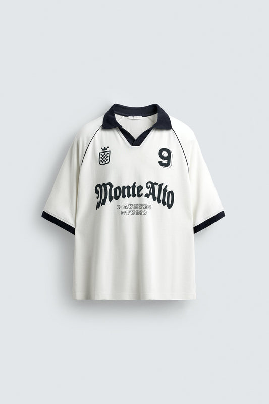 RETRO SOCCER PRINTED POLO SHIRT