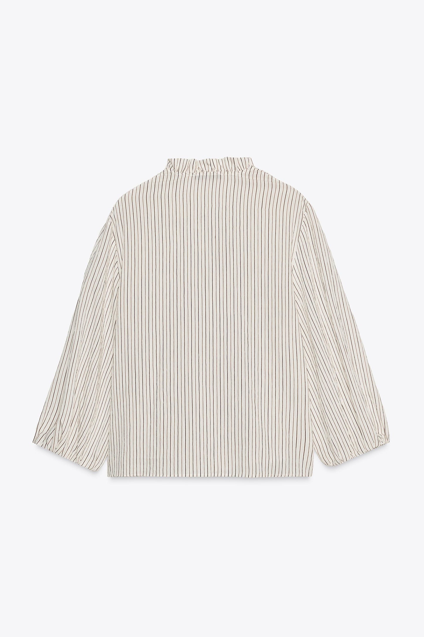 RUFFLED STRIPED SHIRT
