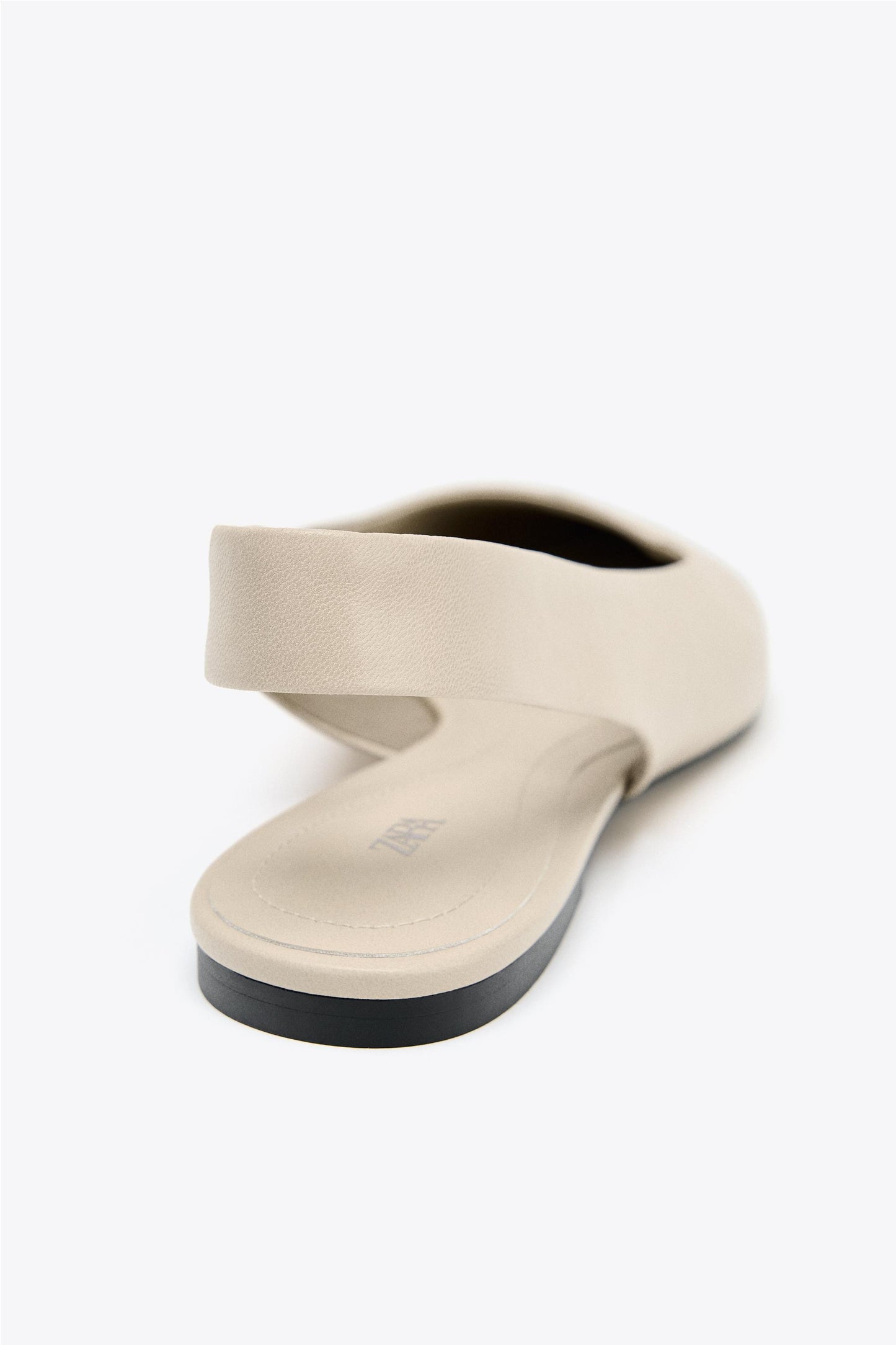 LEATHER SLINGBACK BALLET FLATS