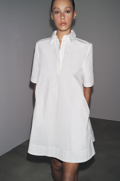ZW COLLECTION POPLIN SHORT DRESS