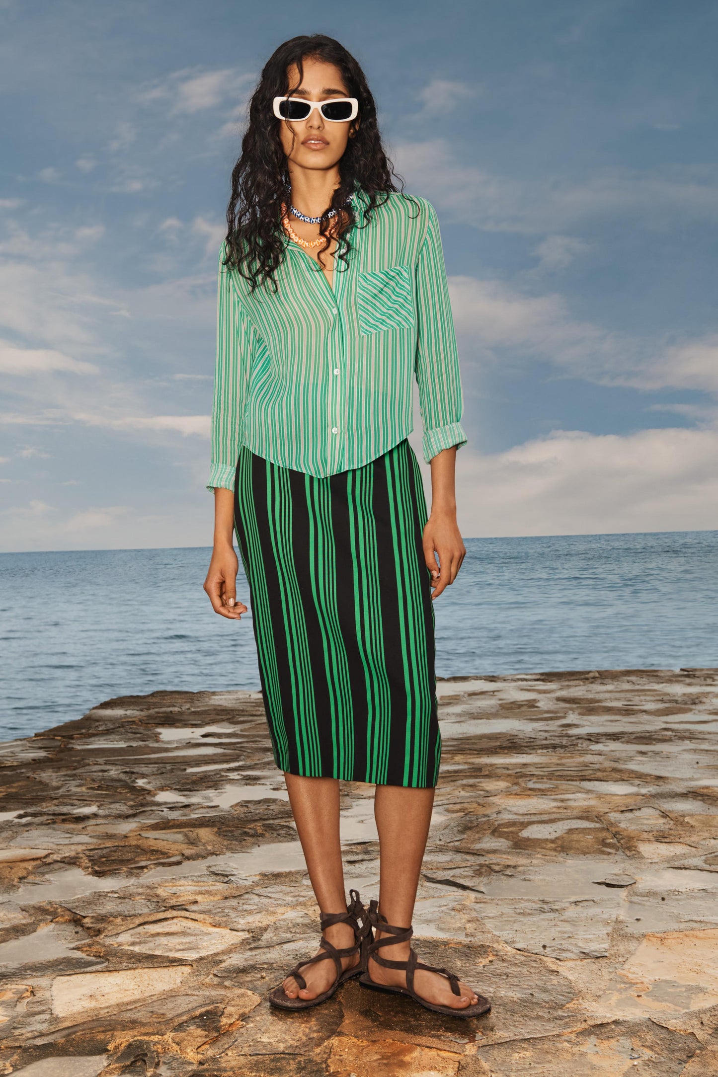 STRIPED STRAIGHT SKIRT LIMITED EDITION
