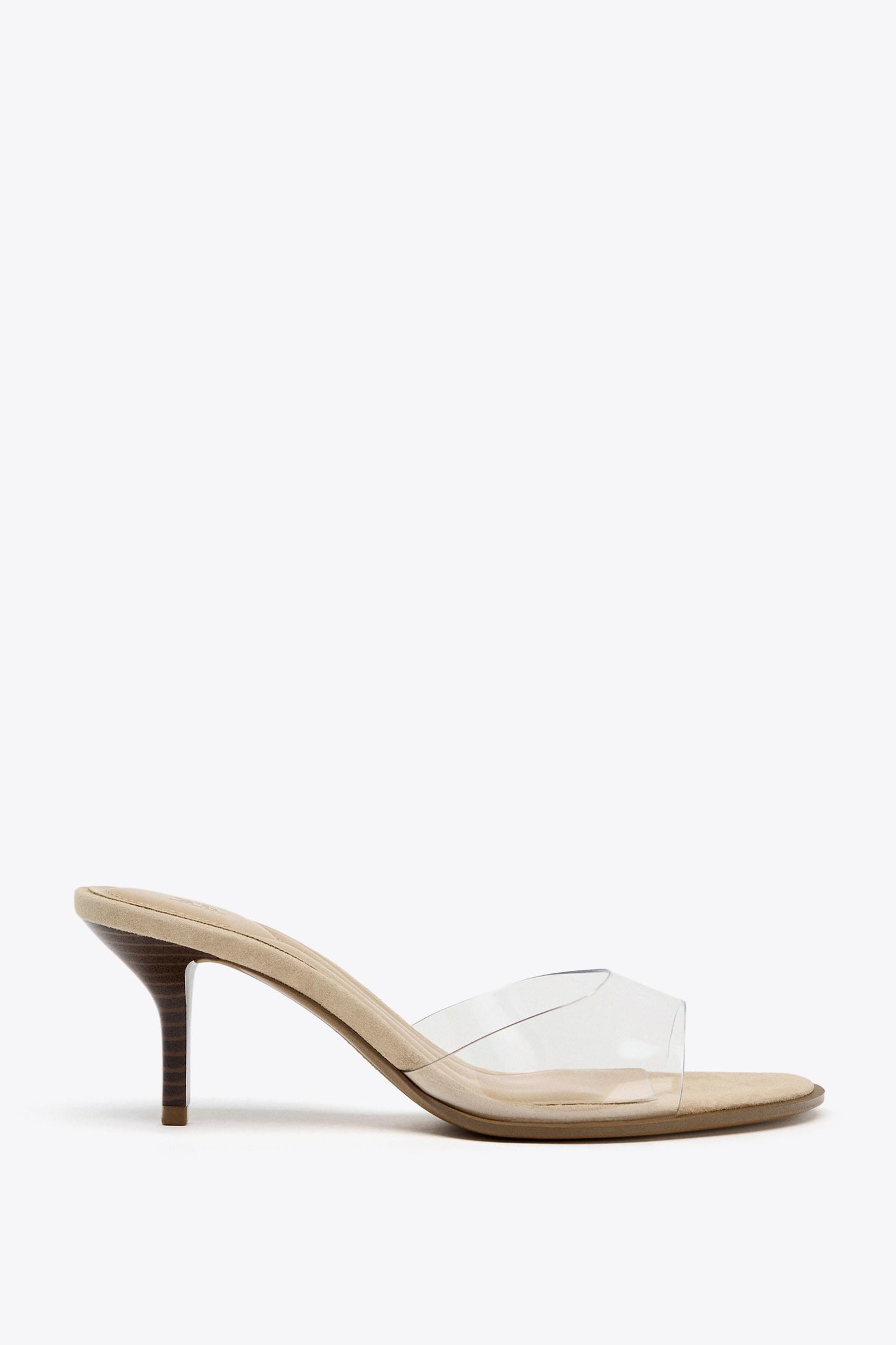 HIGH HEELED VINYL SANDALS