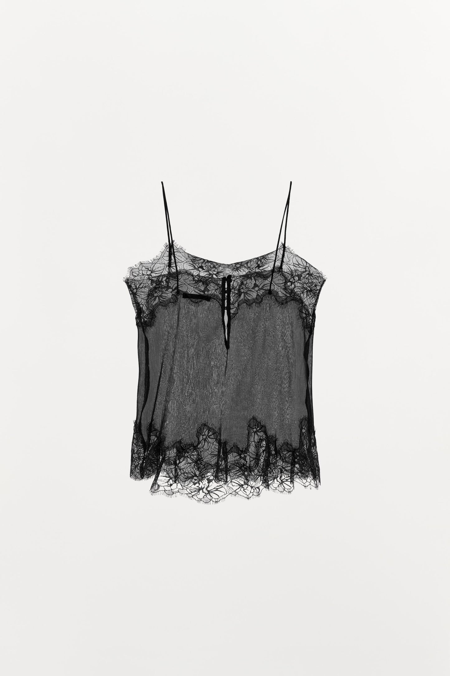 PLEATED LACE TOP