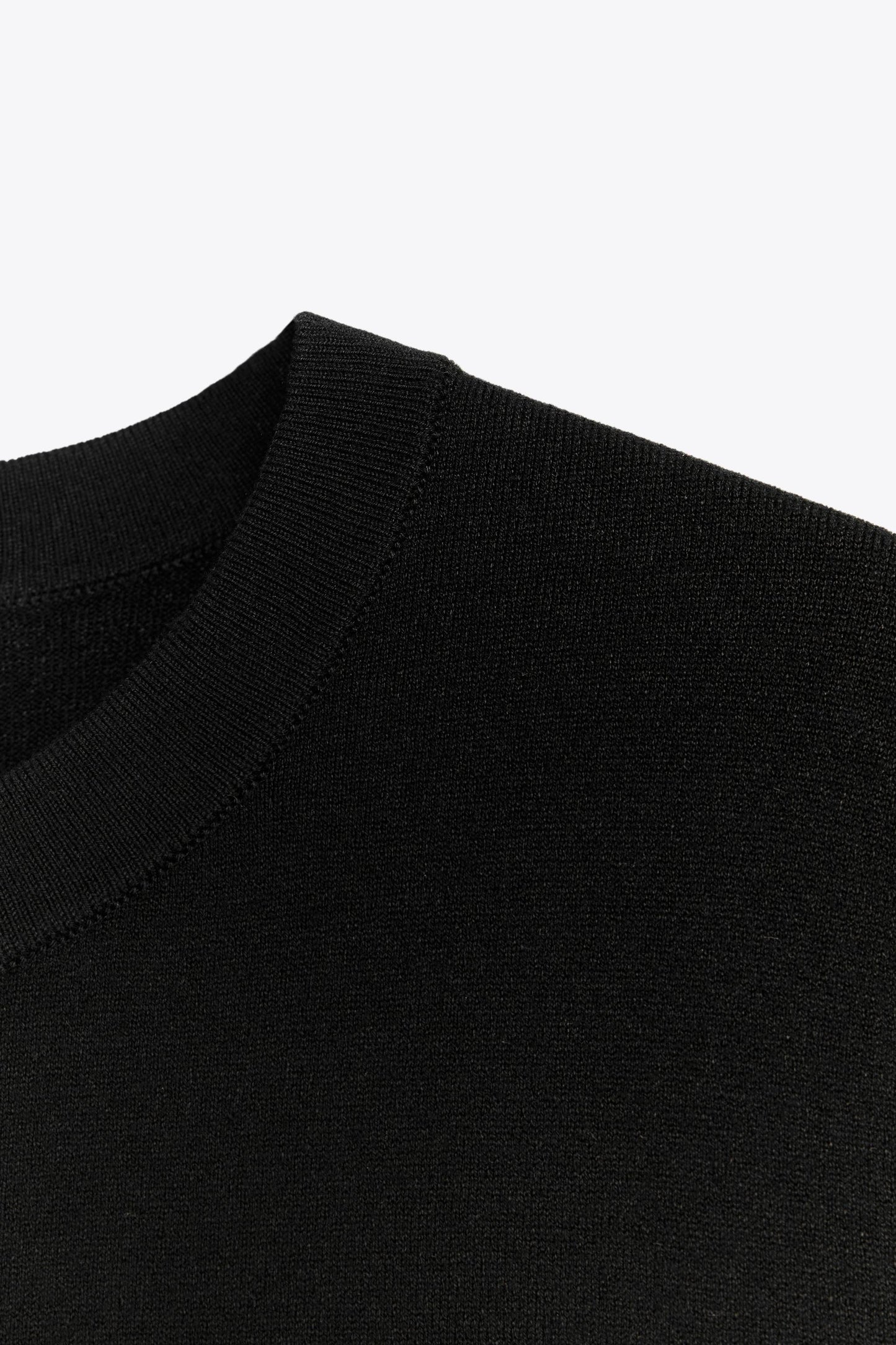 SHORT SLEEVE BASIC KNIT TOP