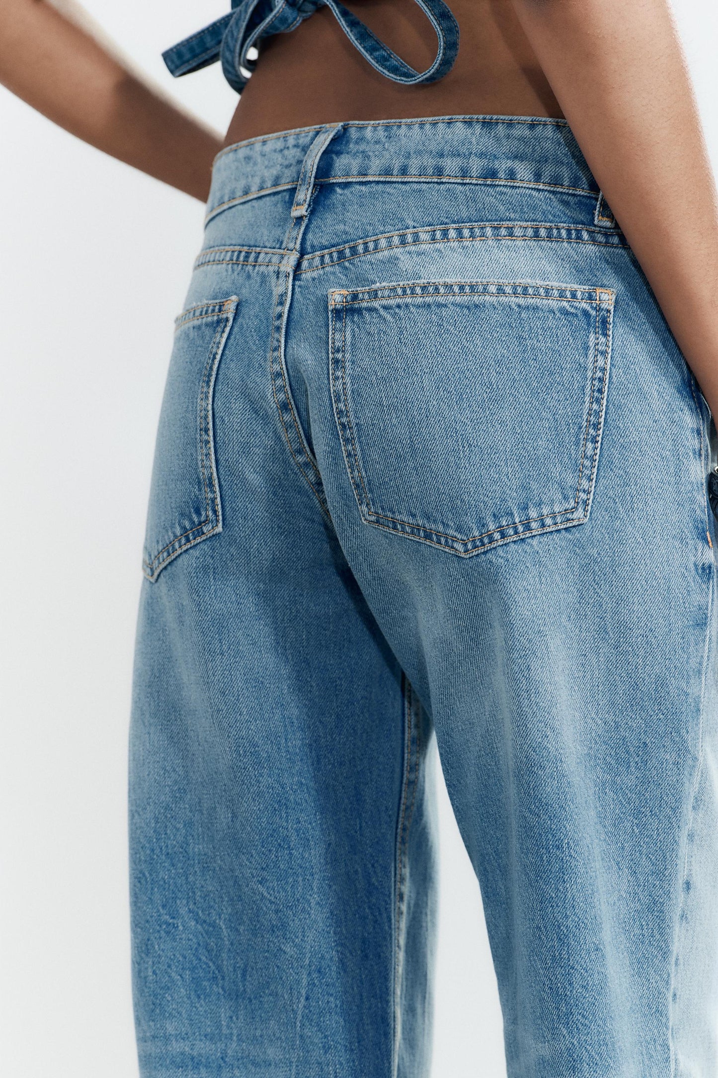 TRF WIDE LEG LOW RISE JEANS