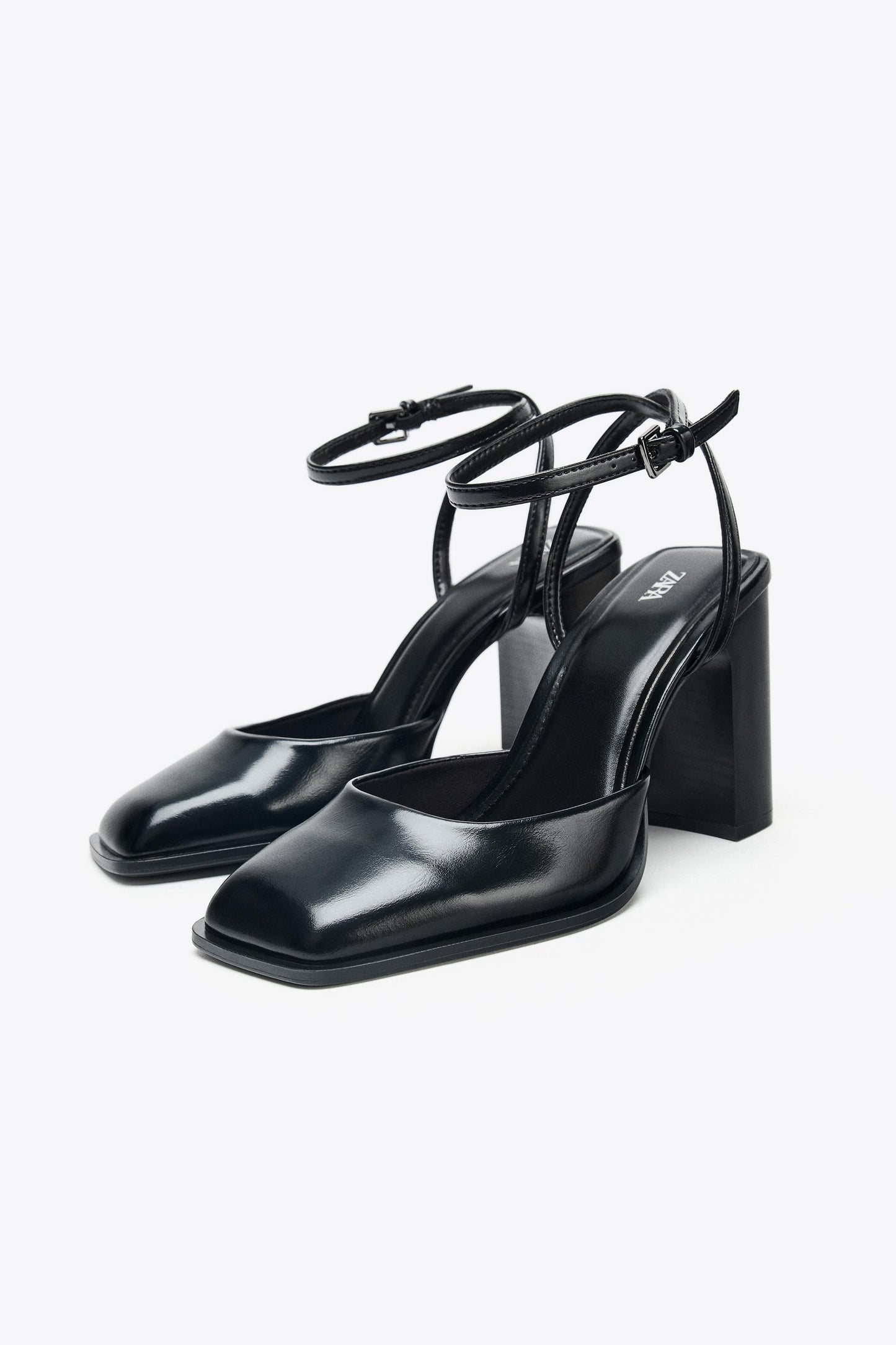 SQUARE TOE SLINGBACK HEELS