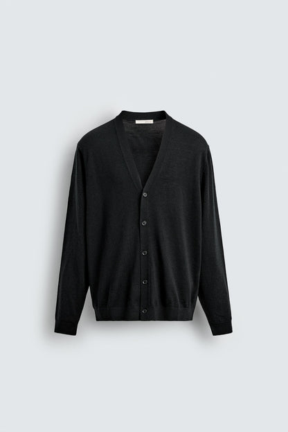 100% WOOL CARDIGAN