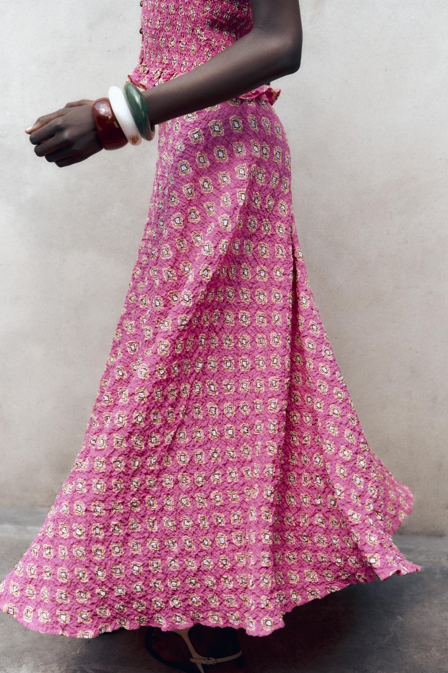 PRINTED MIDI SKIRT