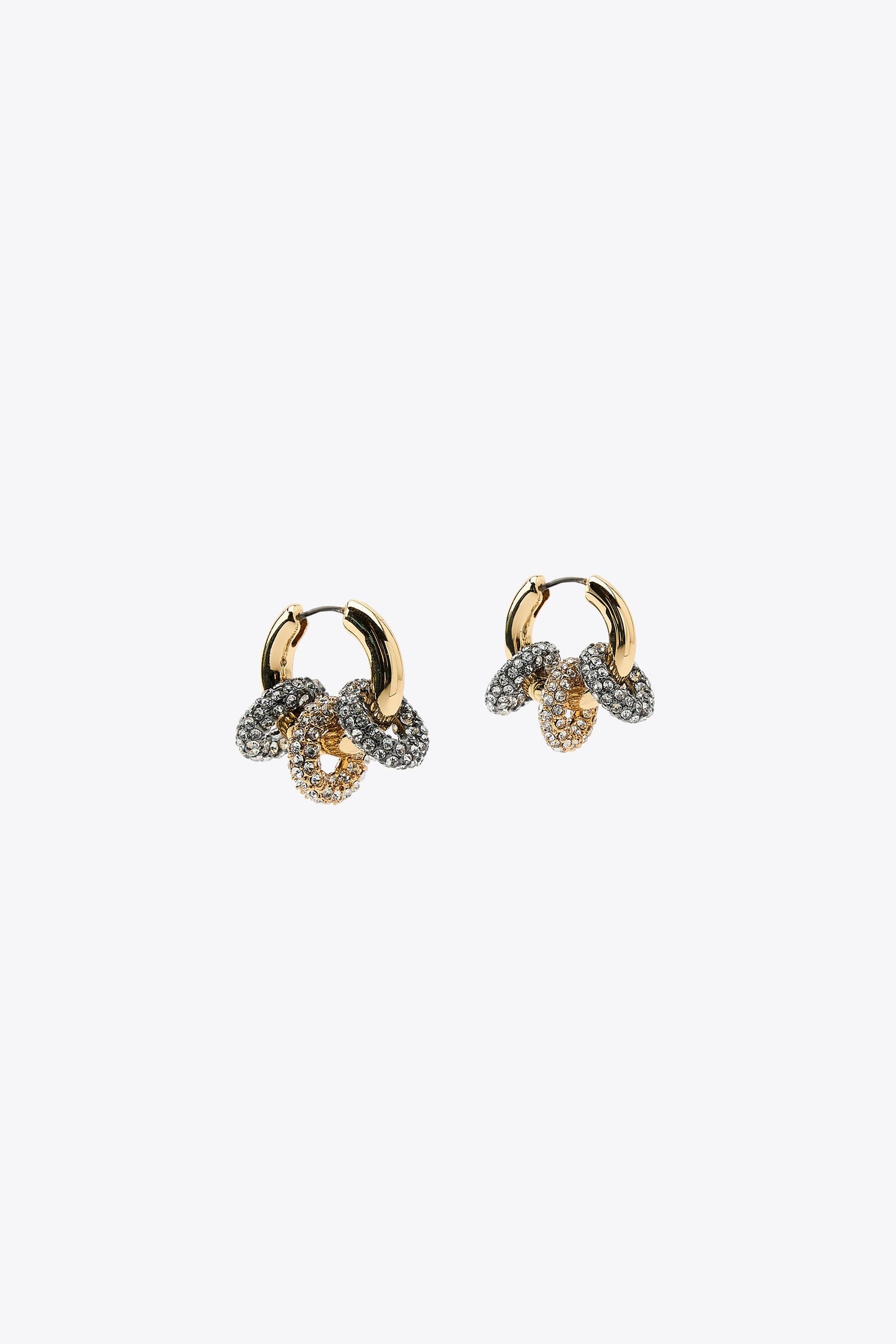 COMBINED SPARKLY HOOP EARRINGS