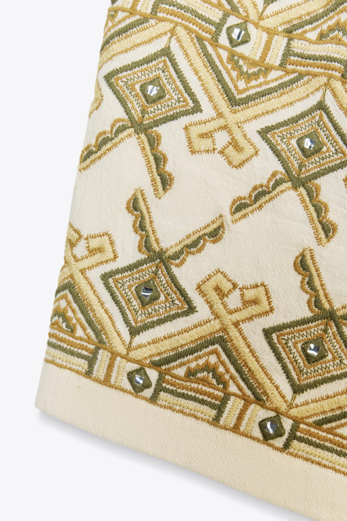EMBROIDERED MIRROR SHORTS