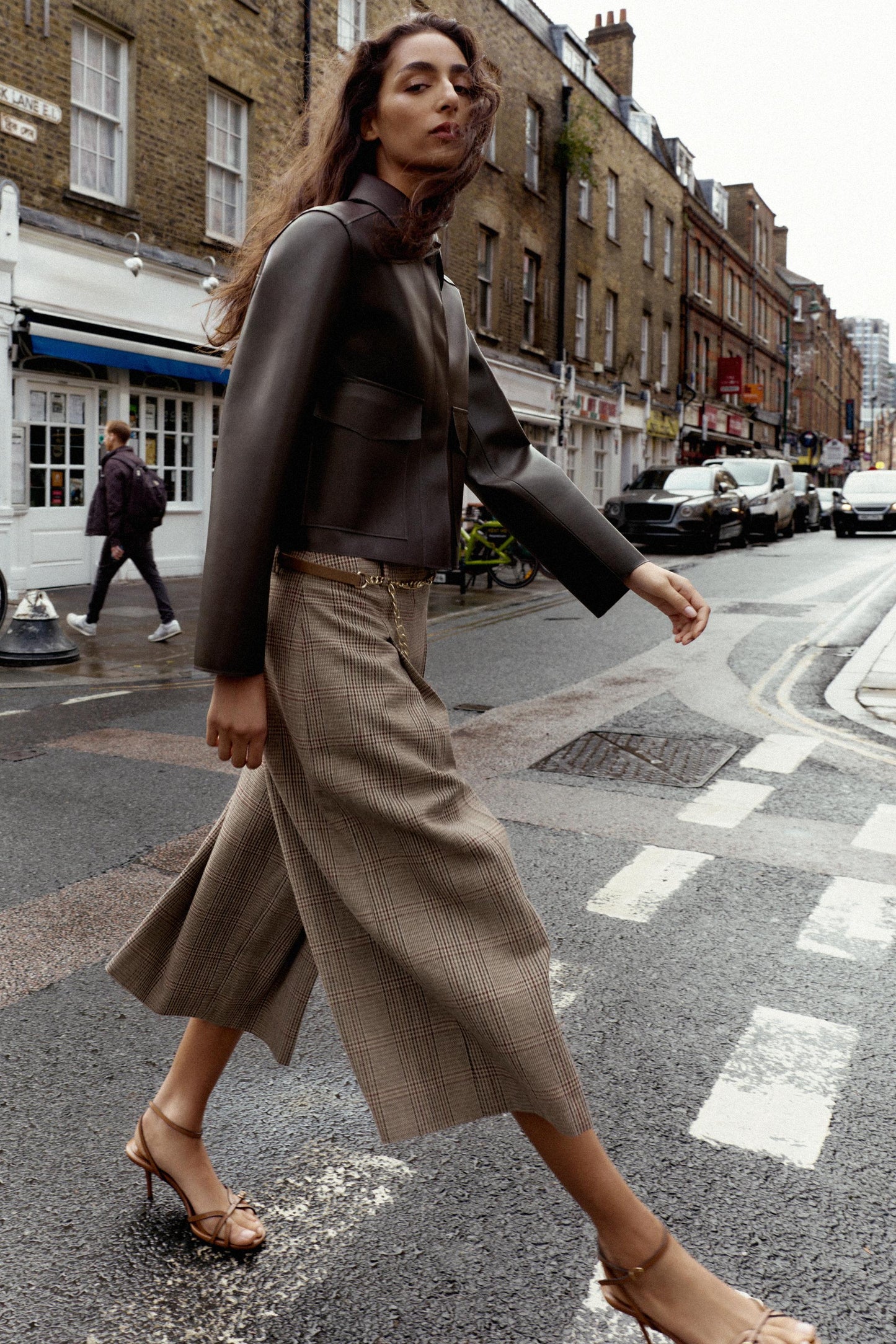SHORT FAUX LEATHER JACKET