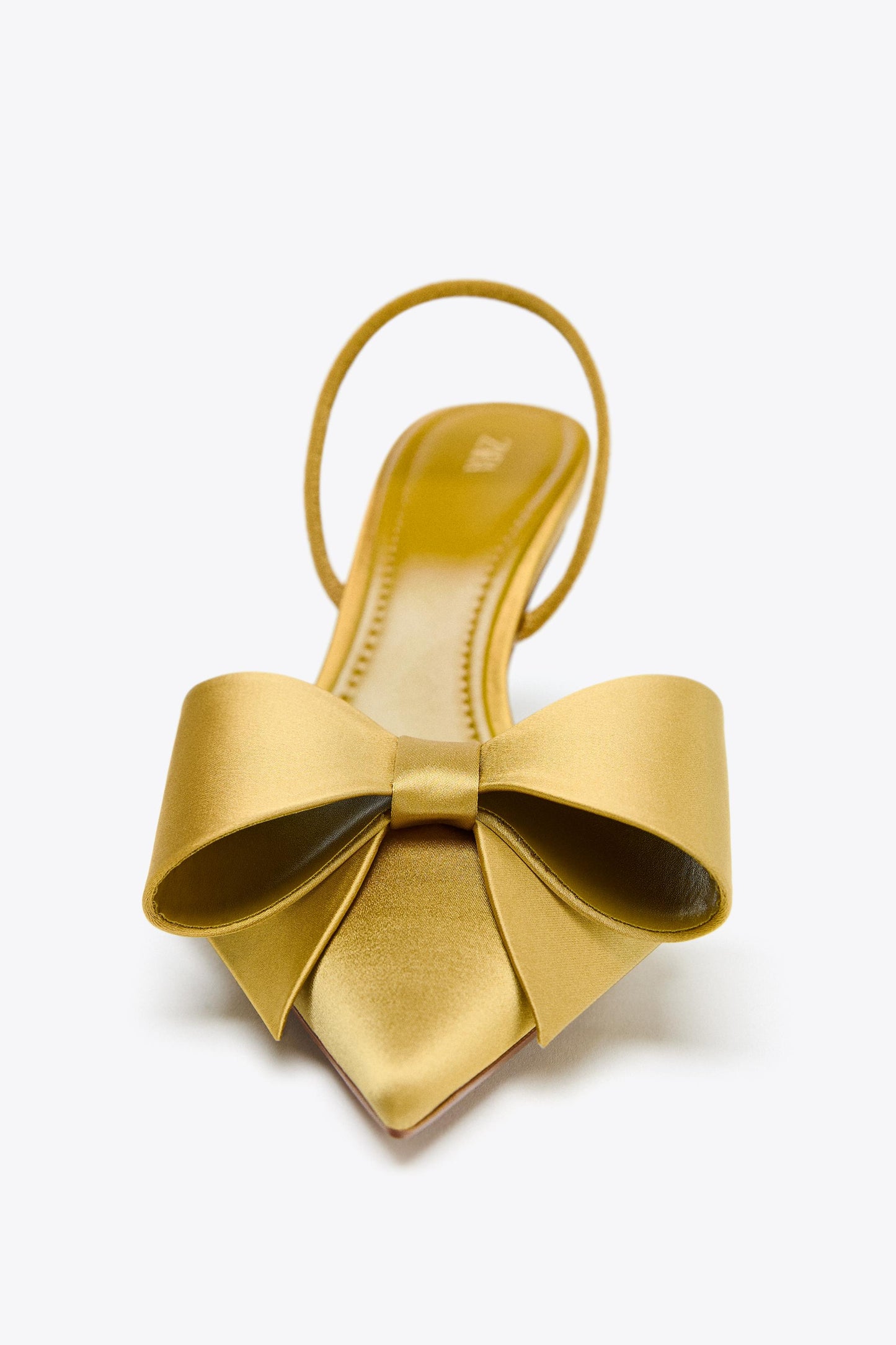 SATIN-EFFECT SLINGBACK HEELS