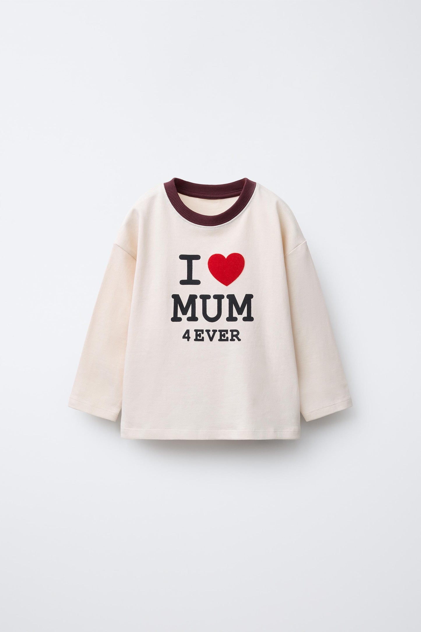 CONTRAST TEXT T-SHIRT
