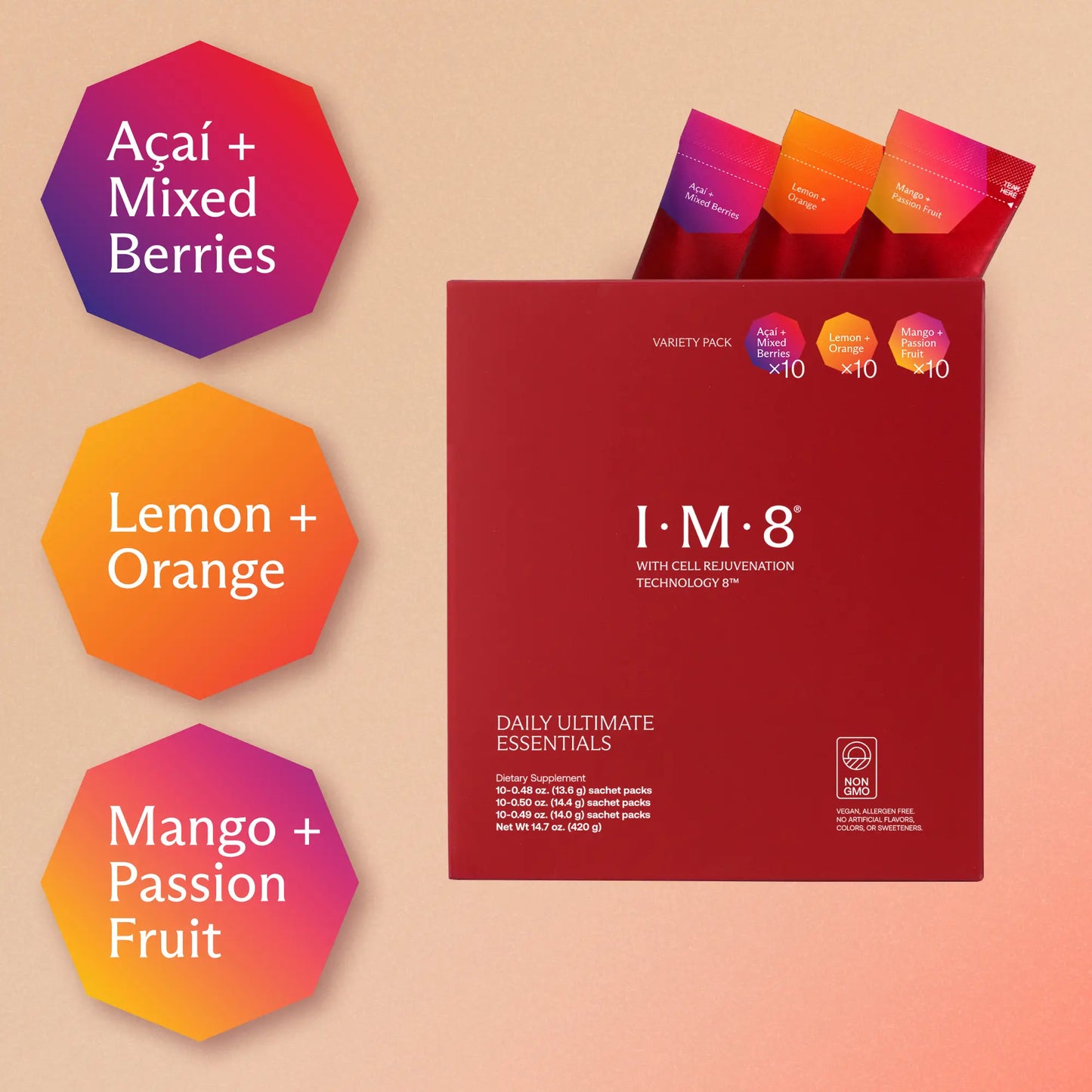 Daily Ultimate Essentials Pro: All-in-One Supplement Variety Pack - David Beckham's Super Supplement