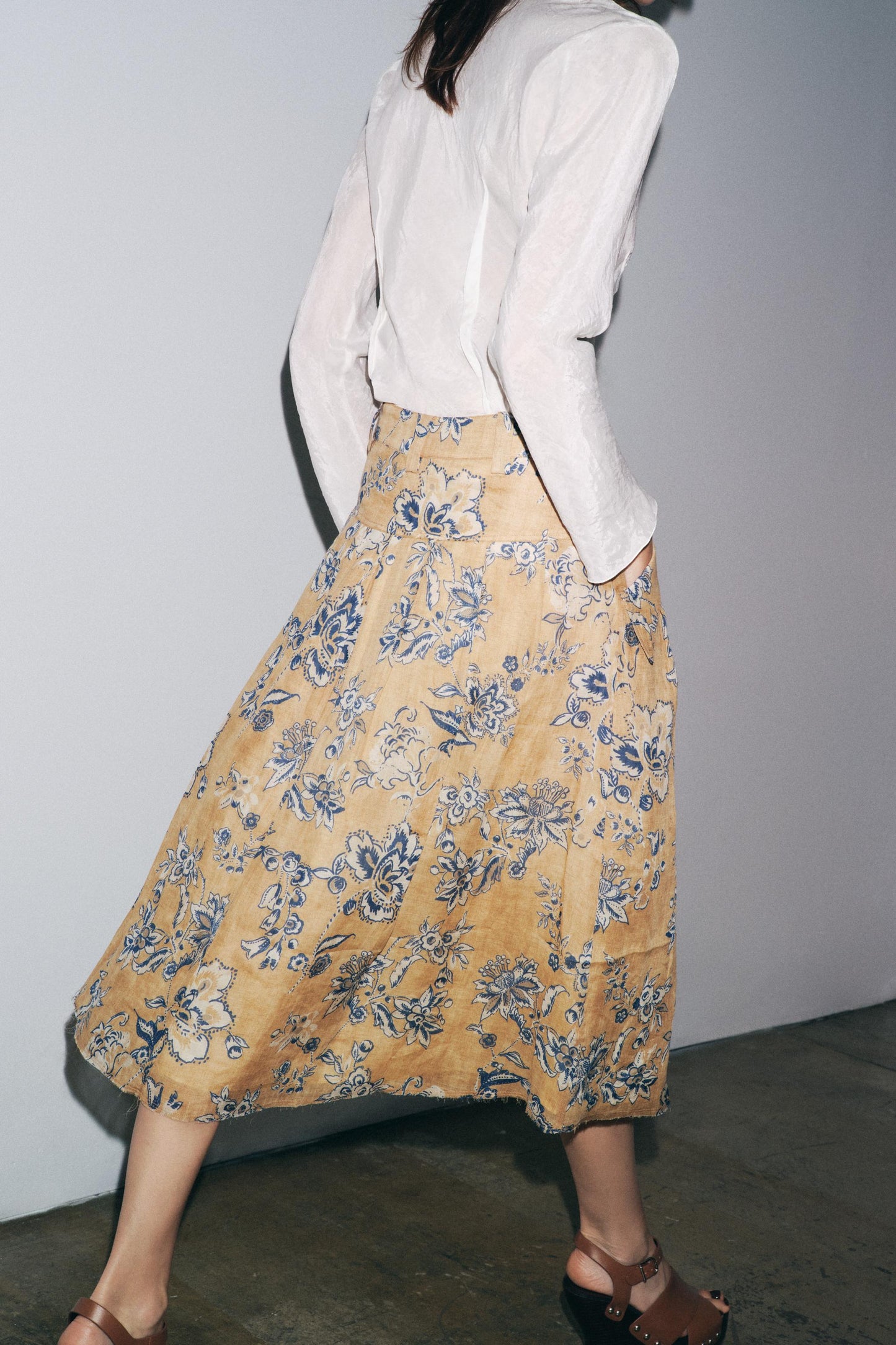 ZW COLLECTION RAMIE FLORAL PRINT SKIRT