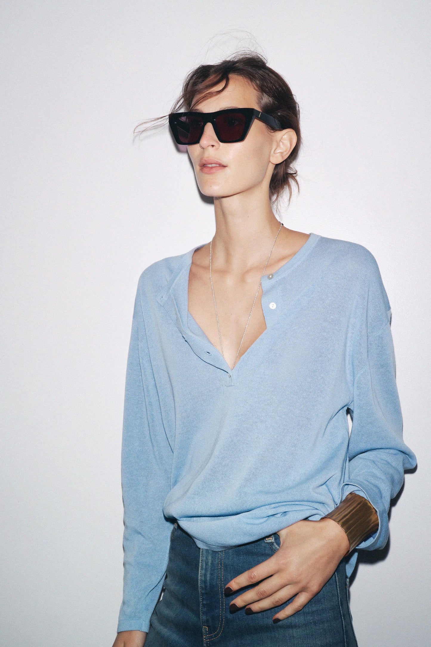 OVERSIZED BASIC KNIT SWEATER