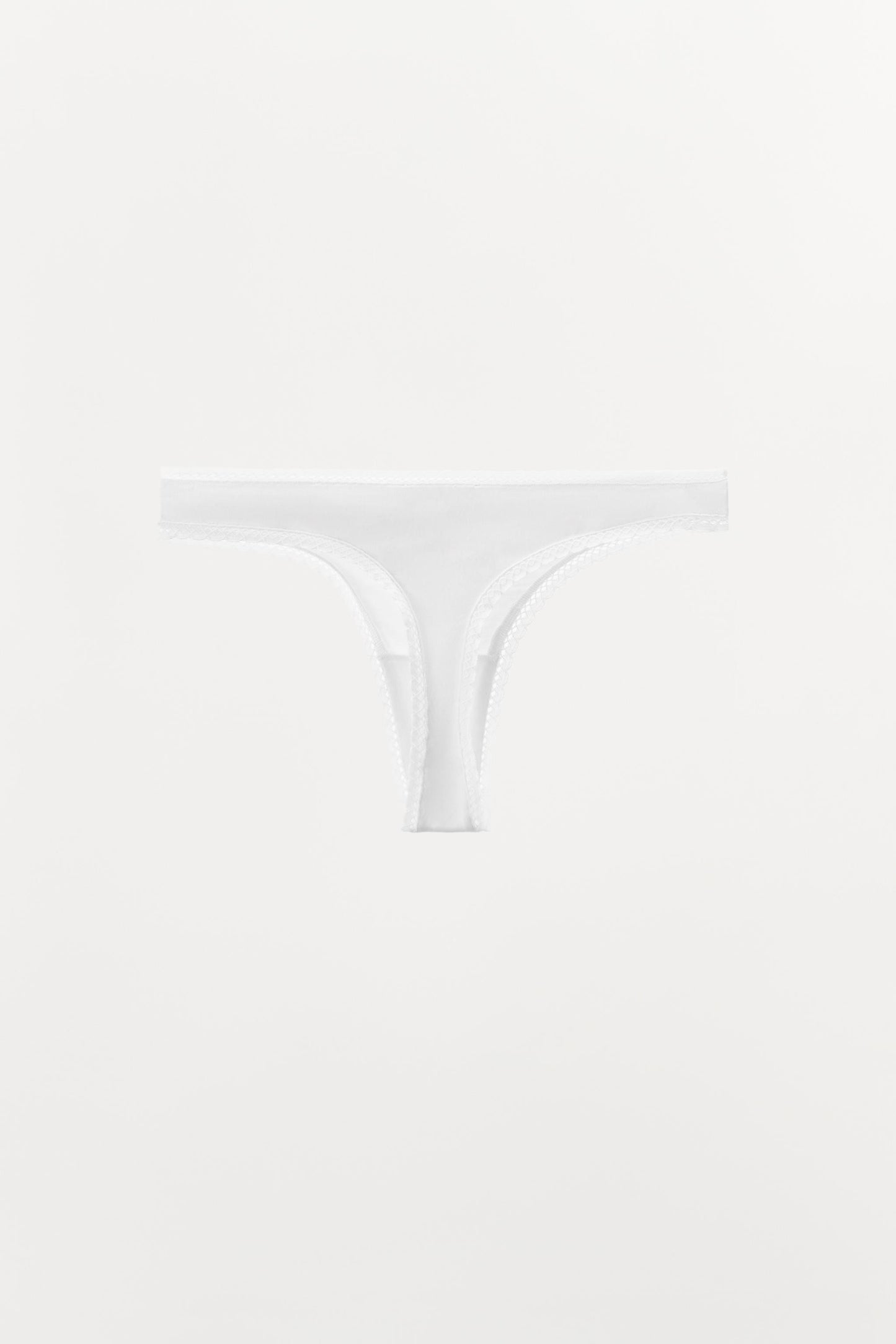 POINTELLE FLORAL THONG