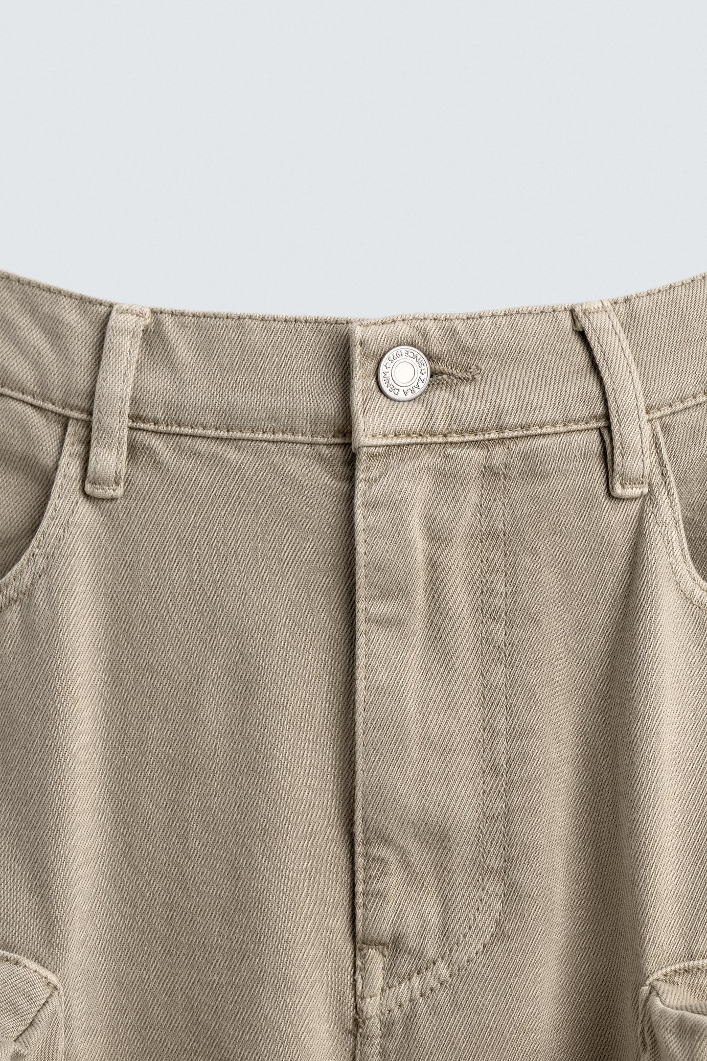 DENIM CARGO PANTS WITH POCKETS