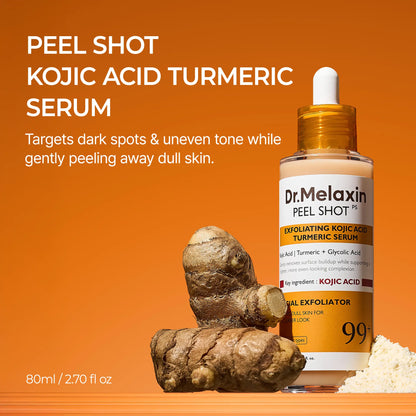 Kojic Acid Turmeric Amber Face & Body Care Set, Dark Spot & Pigmentation Care for Uneven Skin Tone